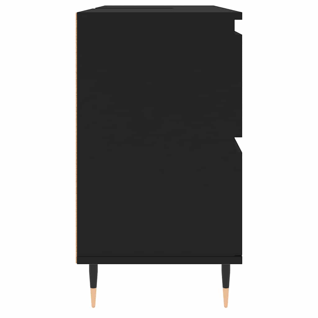 badeværelsesskab 80x33x60 cm konstrueret træ sort