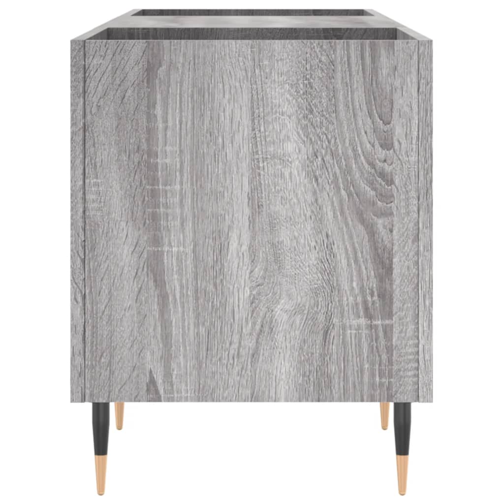 vinylskab 121x38x48 cm konstrueret træ grå sonoma-eg
