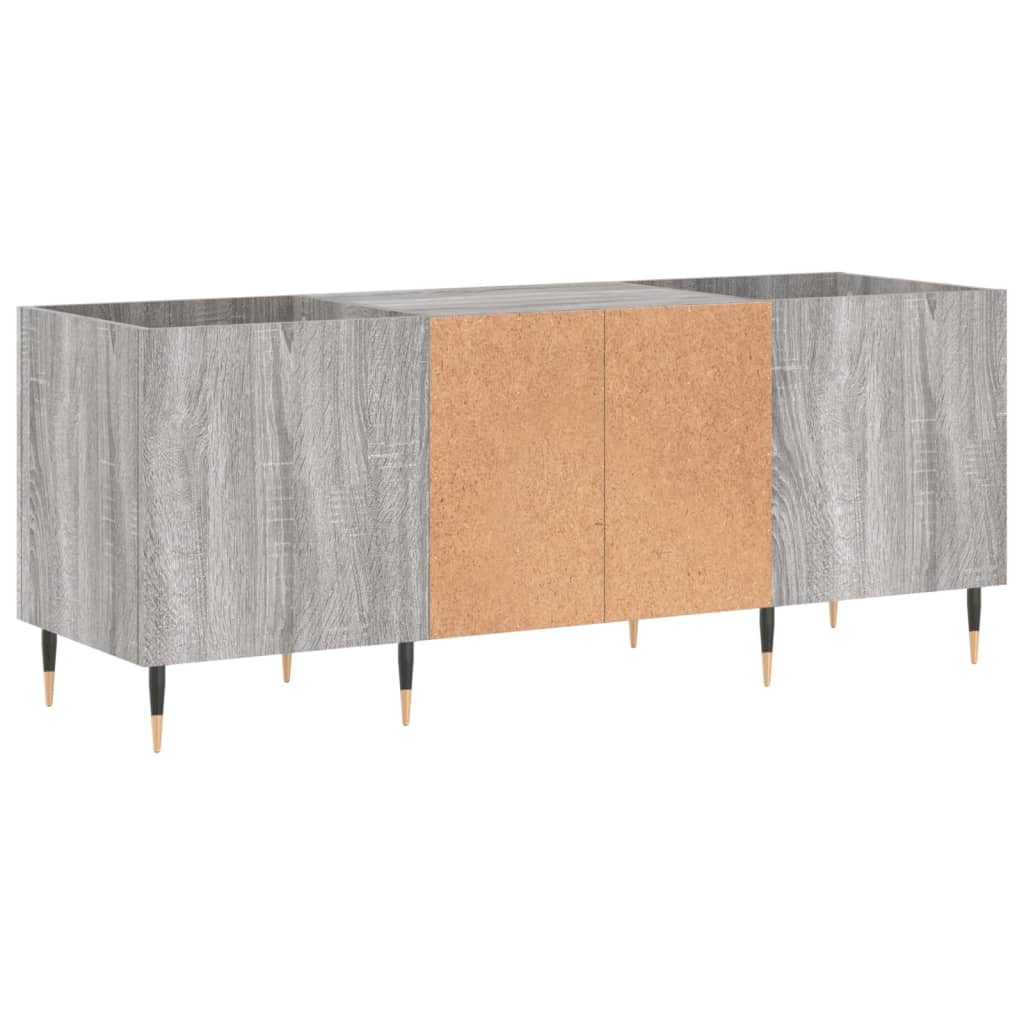 vinylskab 121x38x48 cm konstrueret træ grå sonoma-eg