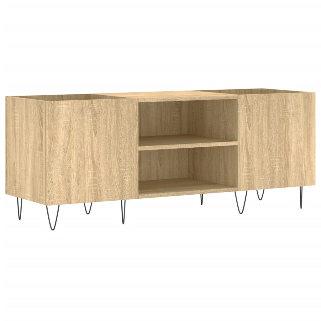 vinylskab 121x38x48 cm konstrueret træ sonoma-eg