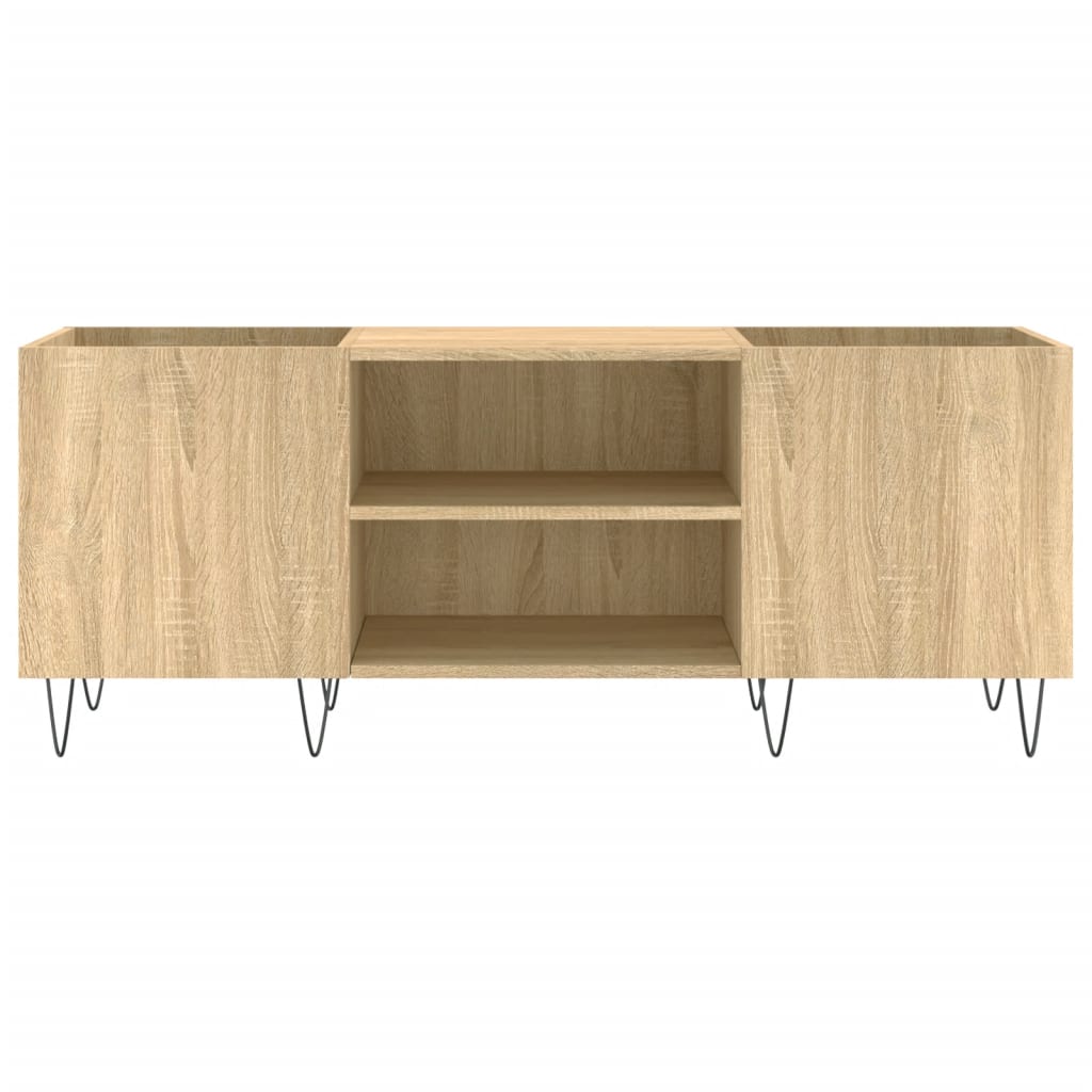 vinylskab 121x38x48 cm konstrueret træ sonoma-eg