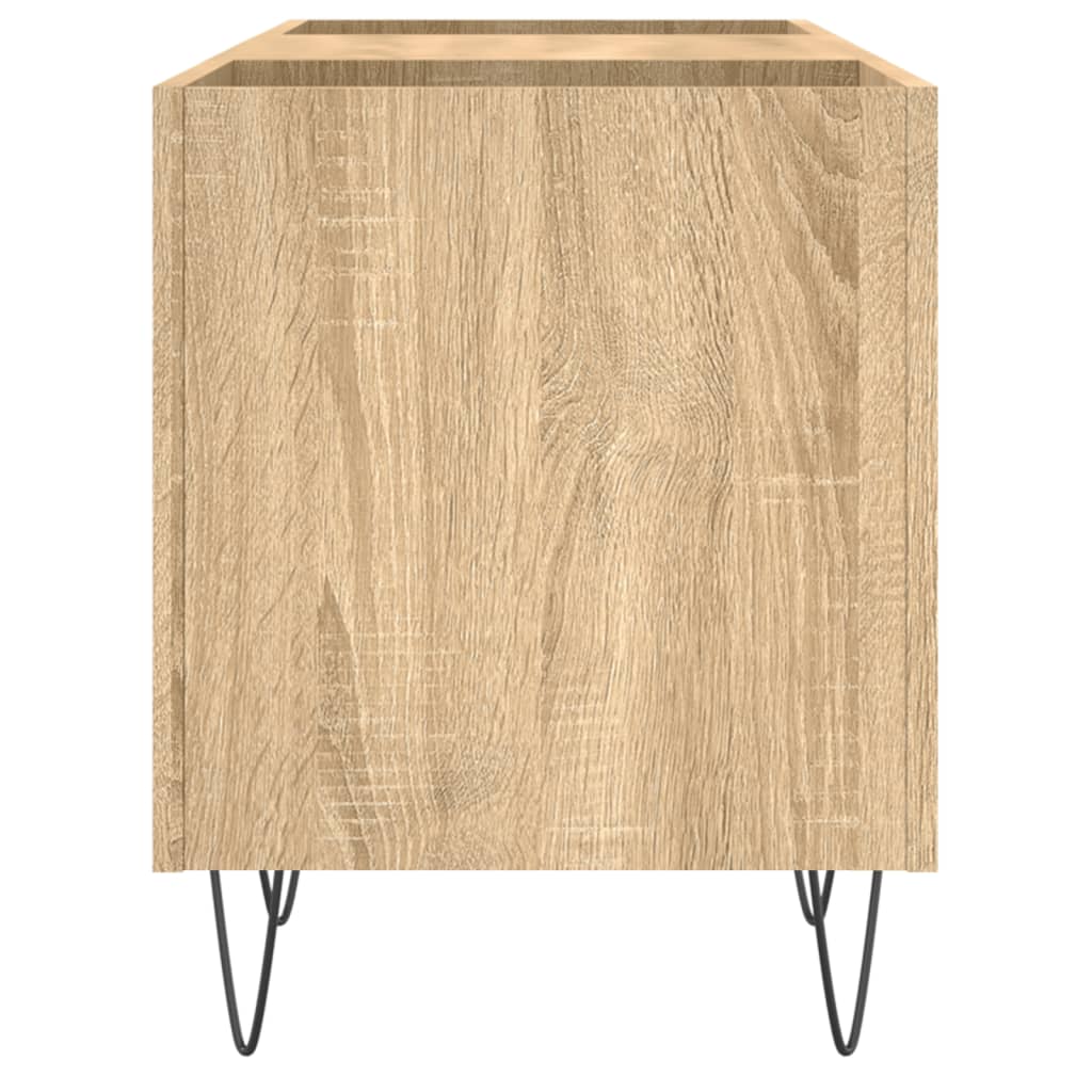 vinylskab 121x38x48 cm konstrueret træ sonoma-eg