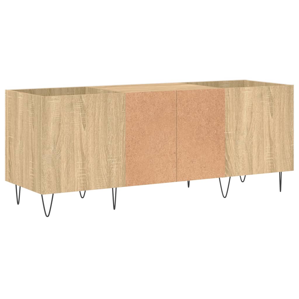 vinylskab 121x38x48 cm konstrueret træ sonoma-eg