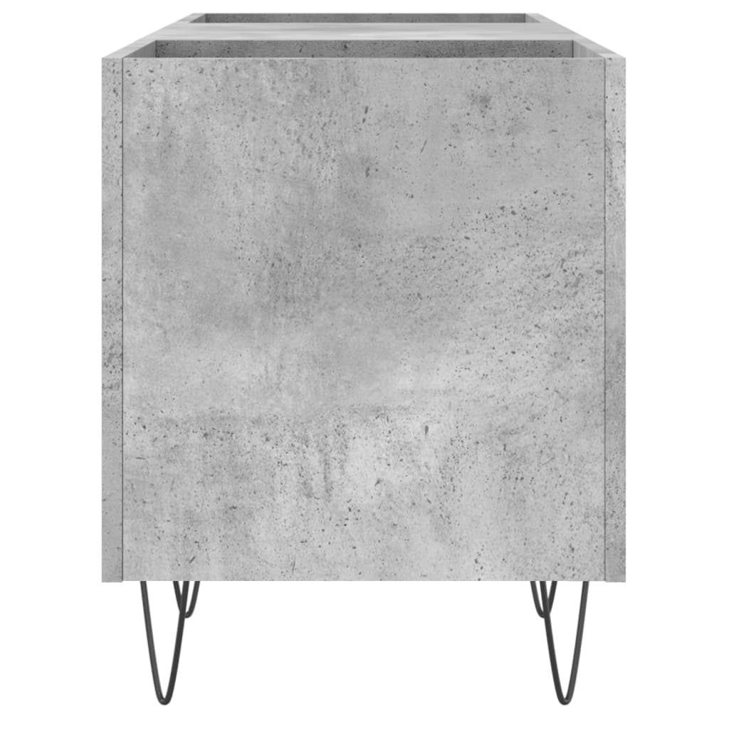 vinylskab 121x38x48 cm konstrueret træ betongrå