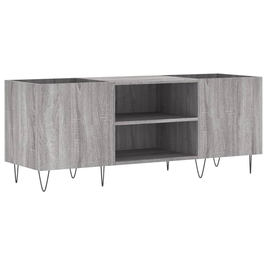 vinylskab 121x38x48 cm konstrueret træ grå sonoma-eg