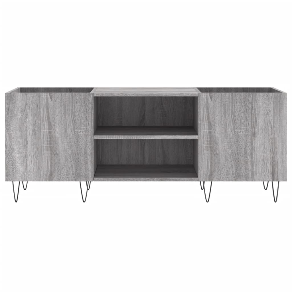 vinylskab 121x38x48 cm konstrueret træ grå sonoma-eg