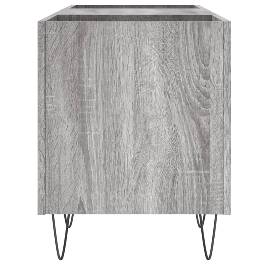 vinylskab 121x38x48 cm konstrueret træ grå sonoma-eg
