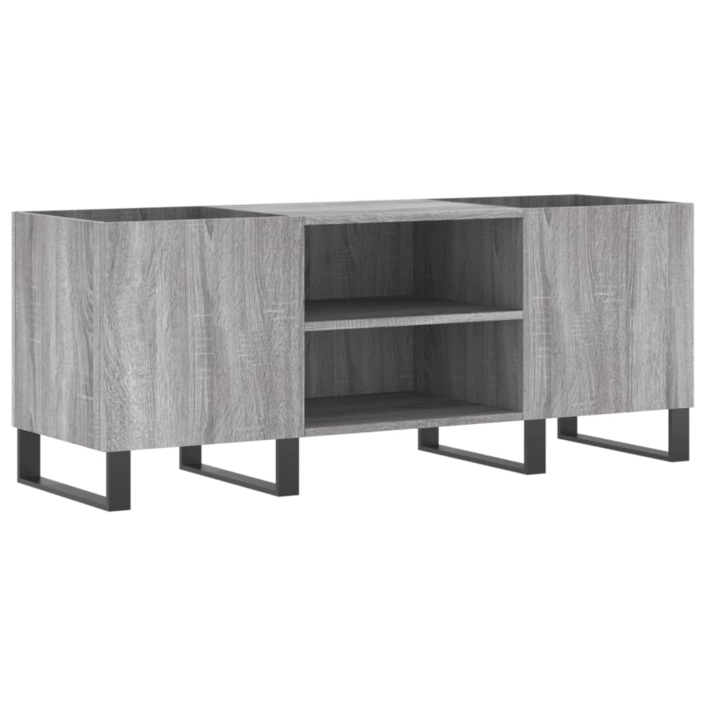 vinylskab 121x38x48 cm konstrueret træ grå sonoma-eg