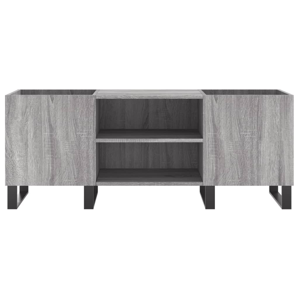 vinylskab 121x38x48 cm konstrueret træ grå sonoma-eg