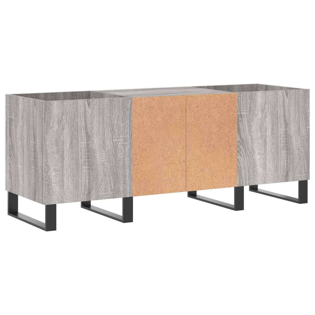 vinylskab 121x38x48 cm konstrueret træ grå sonoma-eg