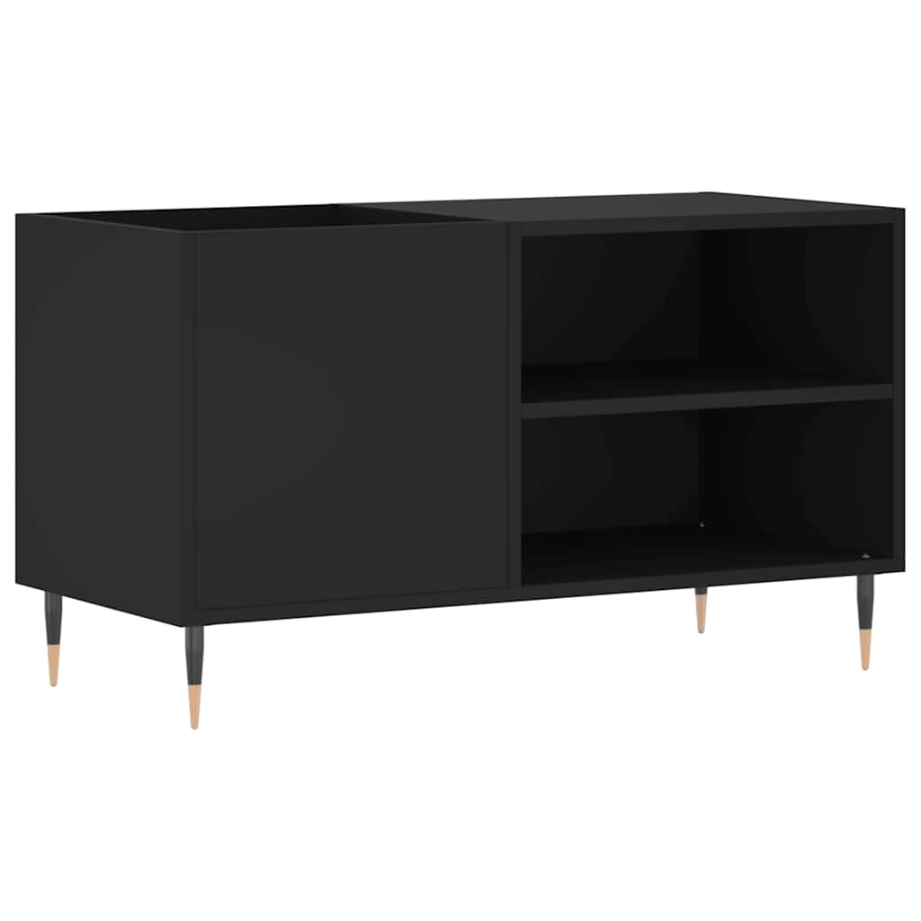 vinylskab 85x38x48 cm konstrueret træ sort