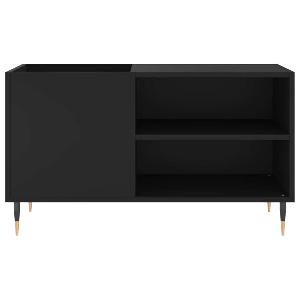 vinylskab 85x38x48 cm konstrueret træ sort
