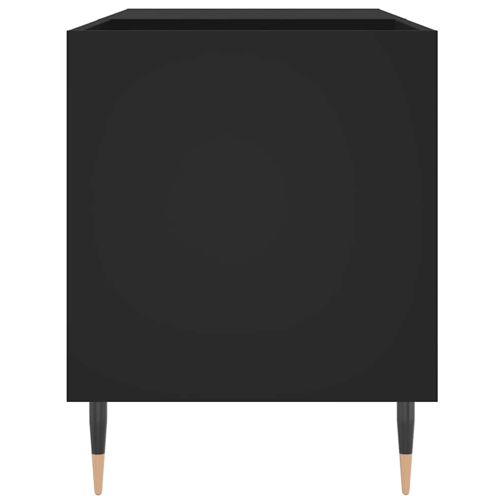 vinylskab 85x38x48 cm konstrueret træ sort