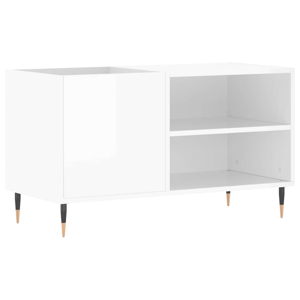 vinylskab 85x38x48 cm konstrueret træ hvid højglans