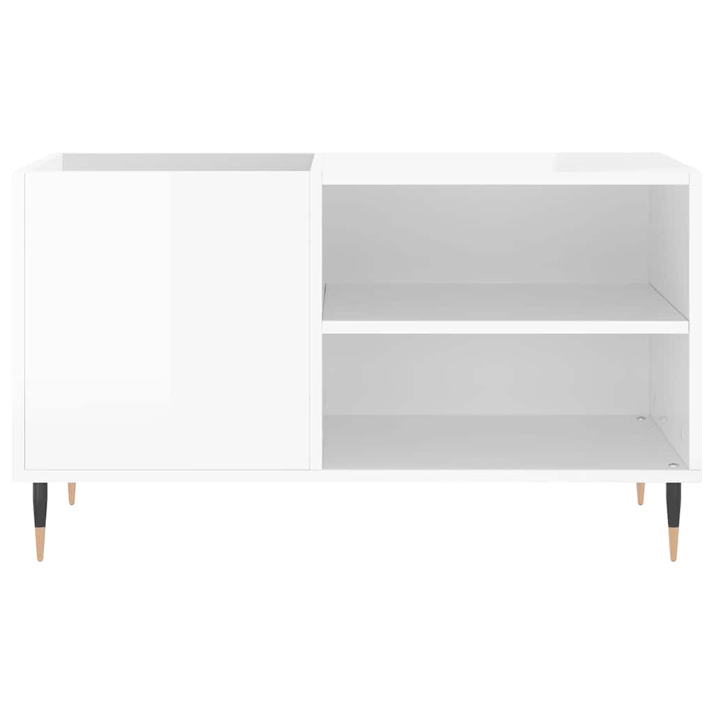 vinylskab 85x38x48 cm konstrueret træ hvid højglans