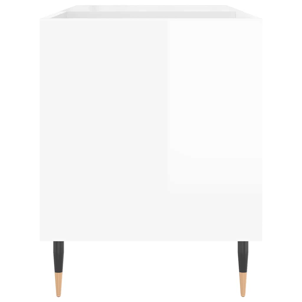 vinylskab 85x38x48 cm konstrueret træ hvid højglans