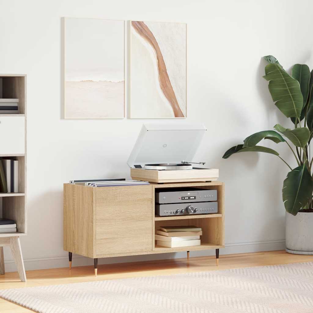 vinylskab 85x38x48 cm konstrueret træ sonoma-eg