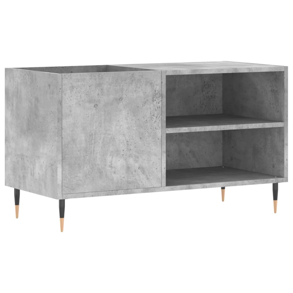 vinylskab 85x38x48 cm konstrueret træ betongrå