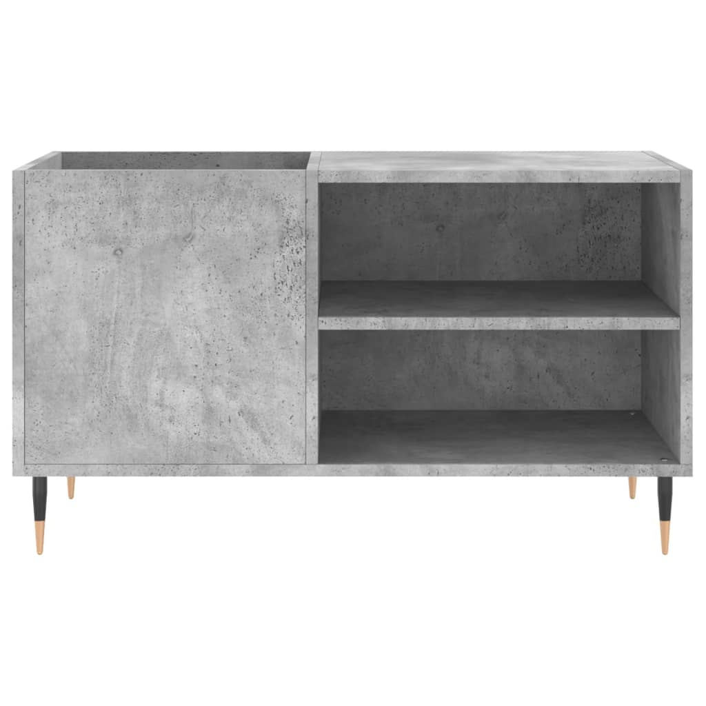 vinylskab 85x38x48 cm konstrueret træ betongrå