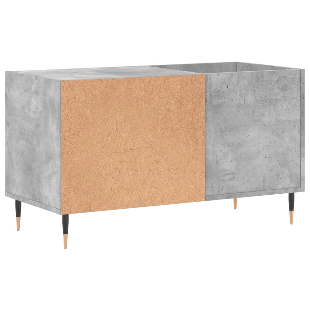 vinylskab 85x38x48 cm konstrueret træ betongrå