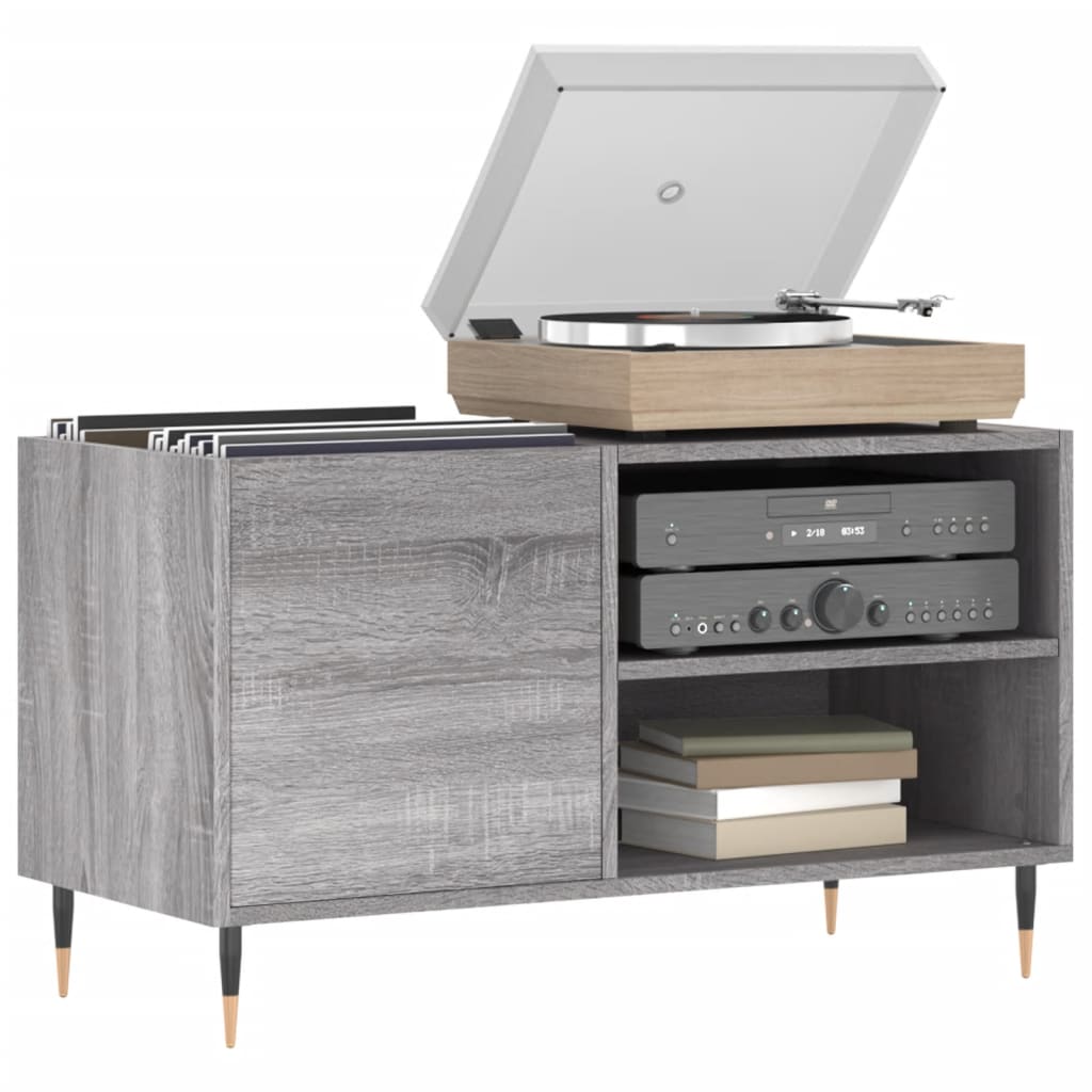 vinylskab 85x38x48 cm konstrueret træ grå sonoma-eg
