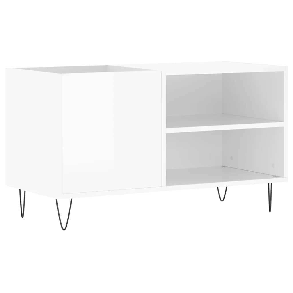 vinylskab 85x38x48 cm konstrueret træ hvid højglans