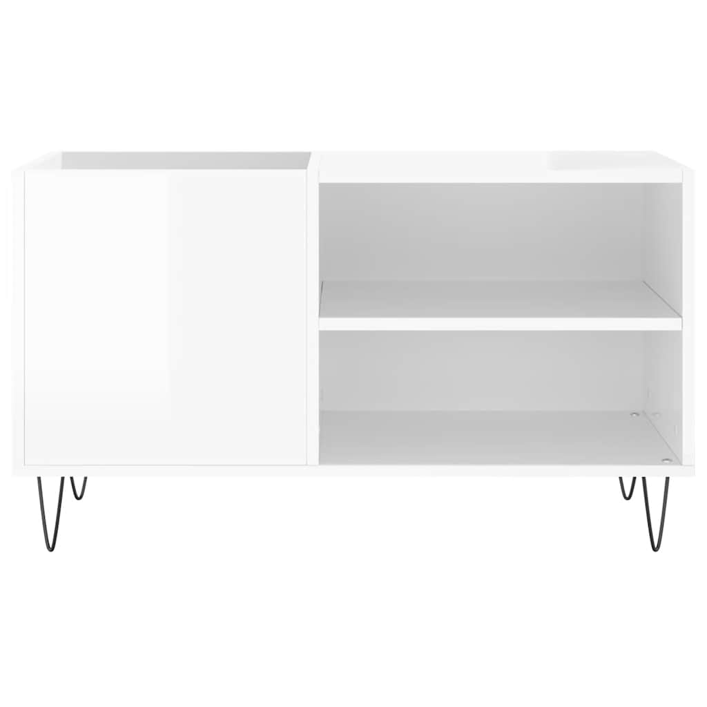 vinylskab 85x38x48 cm konstrueret træ hvid højglans