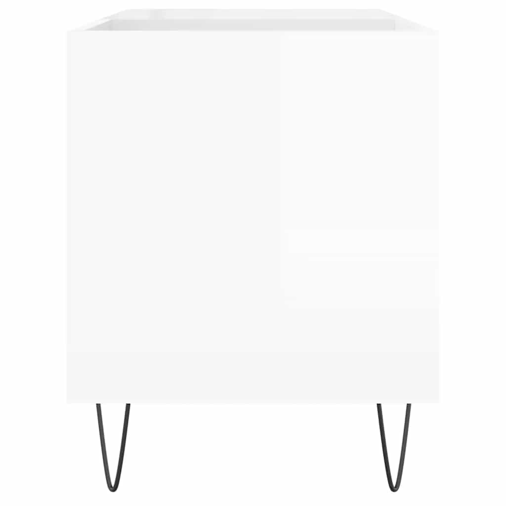 vinylskab 85x38x48 cm konstrueret træ hvid højglans