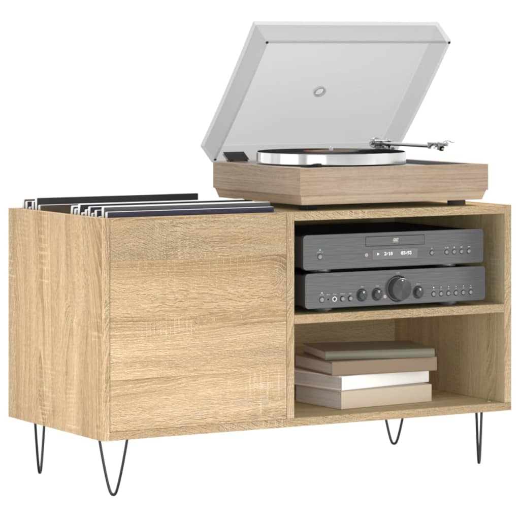 vinylskab 85x38x48 cm konstrueret træ sonoma-eg