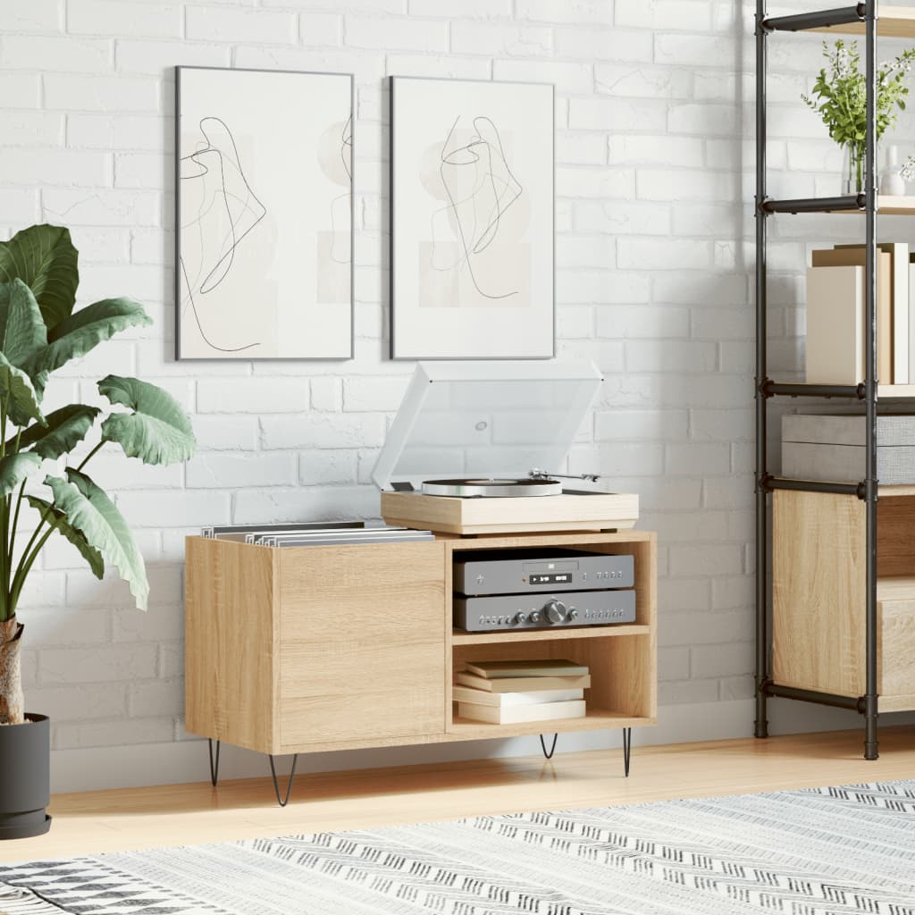 vinylskab 85x38x48 cm konstrueret træ sonoma-eg