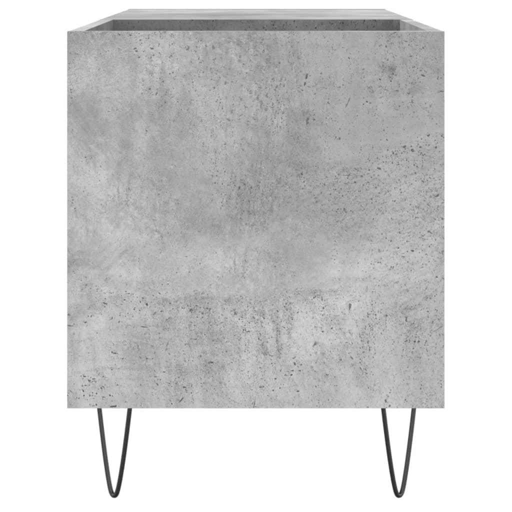 vinylskab 85x38x48 cm konstrueret træ betongrå