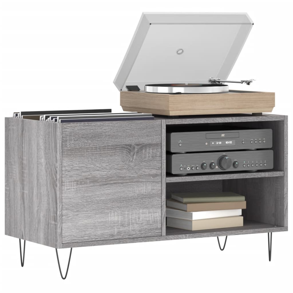 vinylskab 85x38x48 cm konstrueret træ grå sonoma-eg