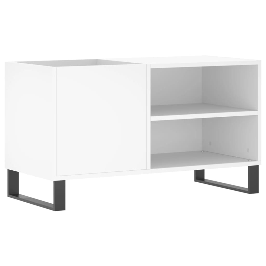 vinylskab 85x38x48 cm konstrueret træ hvid