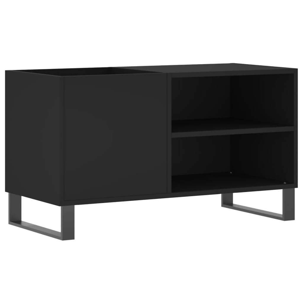 vinylskab 85x38x48 cm konstrueret træ sort
