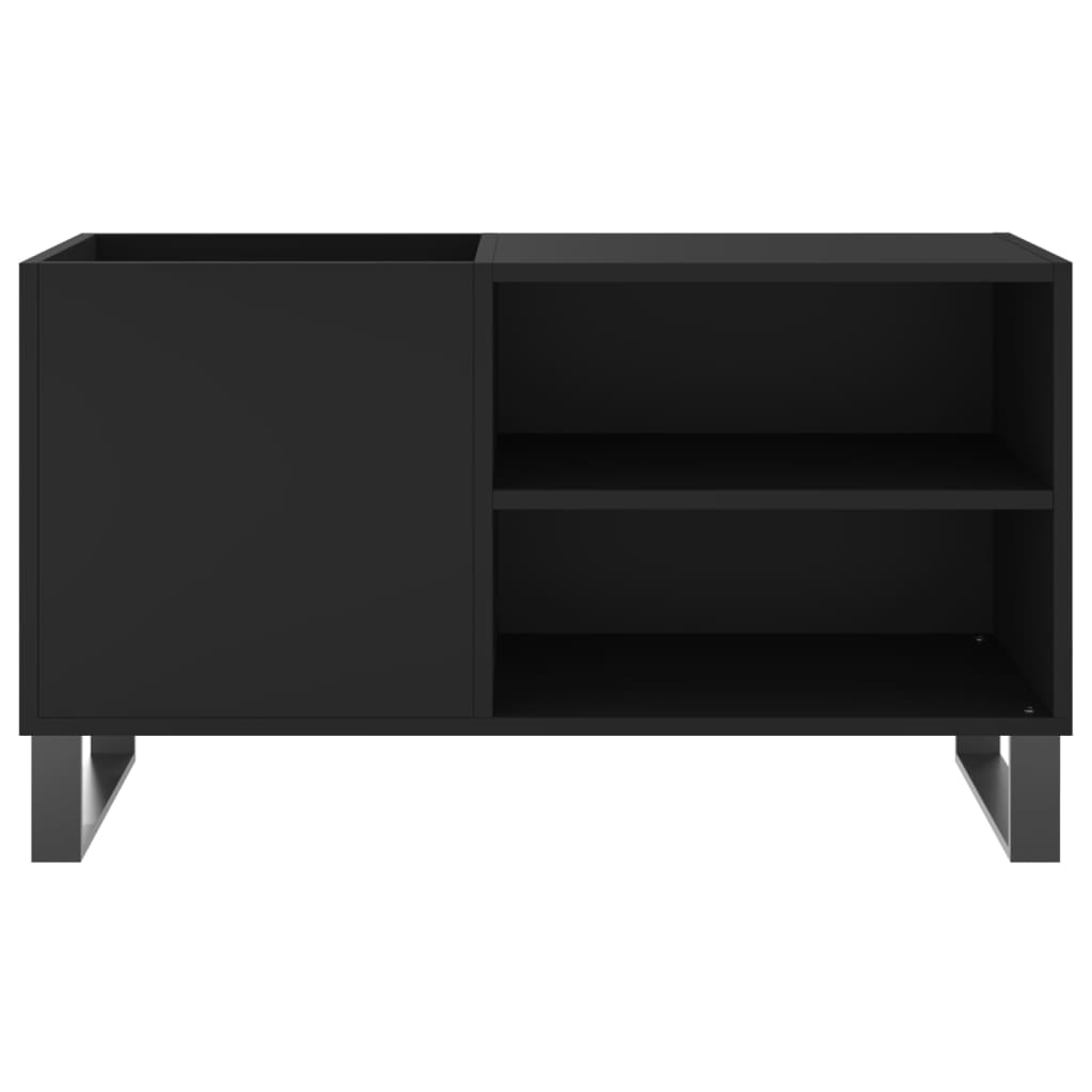 vinylskab 85x38x48 cm konstrueret træ sort