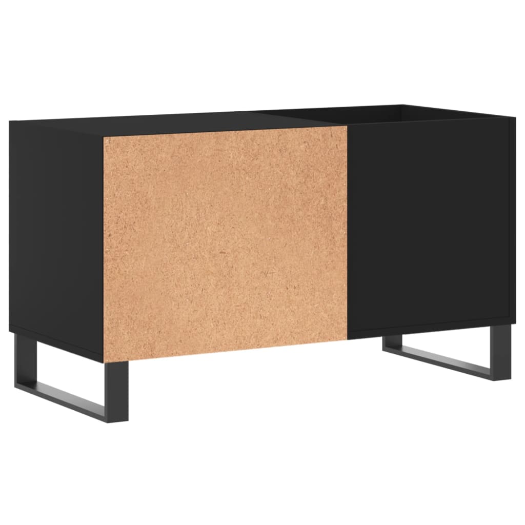 vinylskab 85x38x48 cm konstrueret træ sort