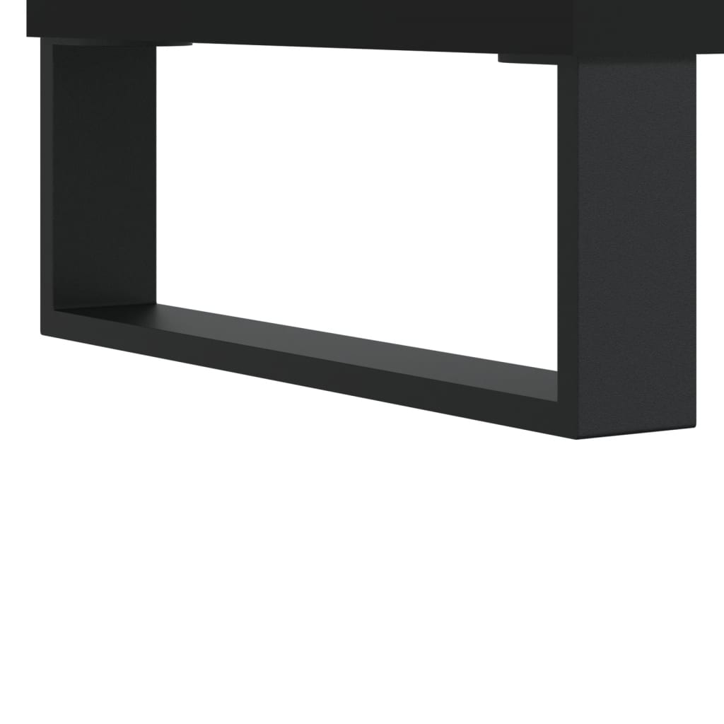 vinylskab 85x38x48 cm konstrueret træ sort