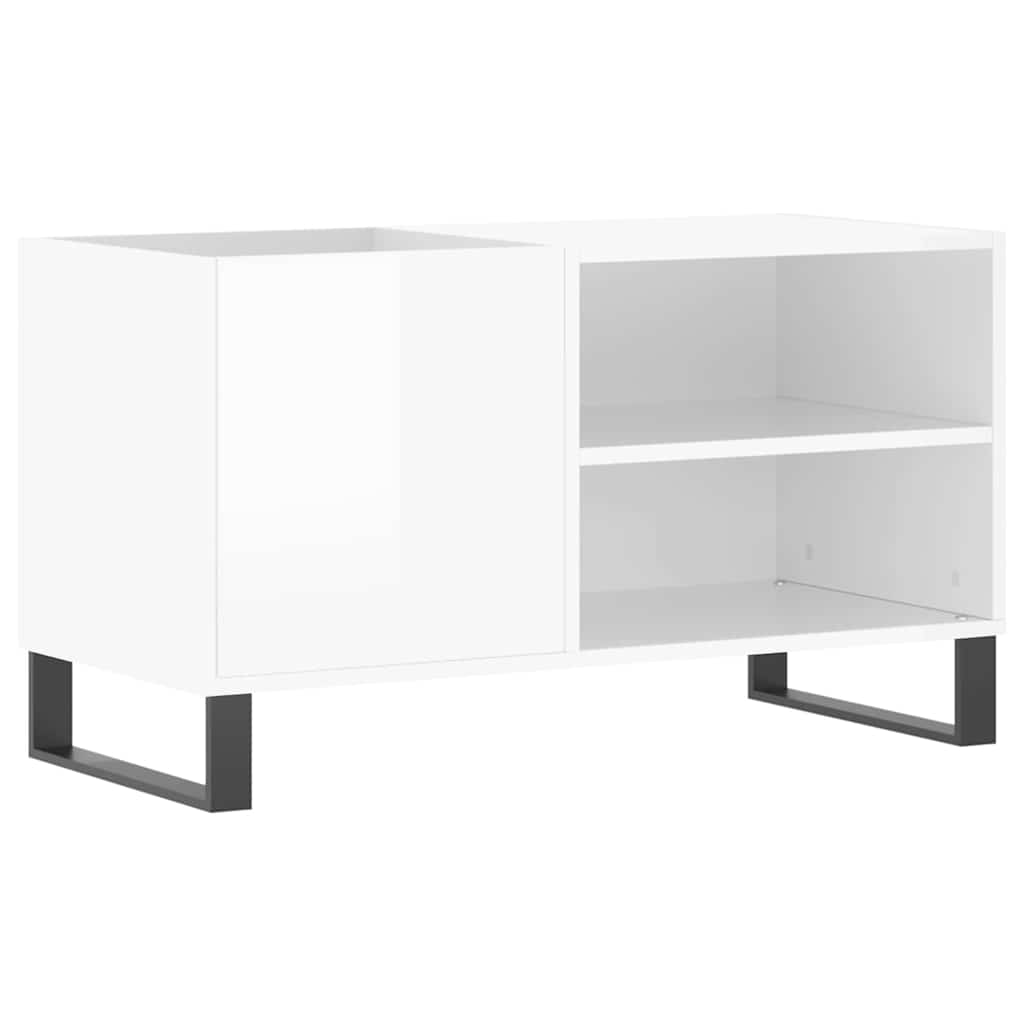 vinylskab 85x38x48 cm konstrueret træ hvid højglans