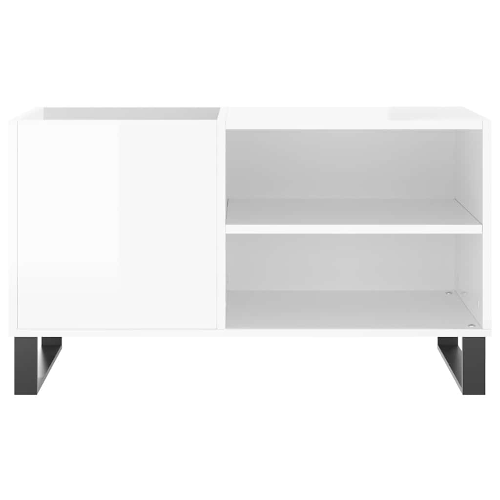vinylskab 85x38x48 cm konstrueret træ hvid højglans