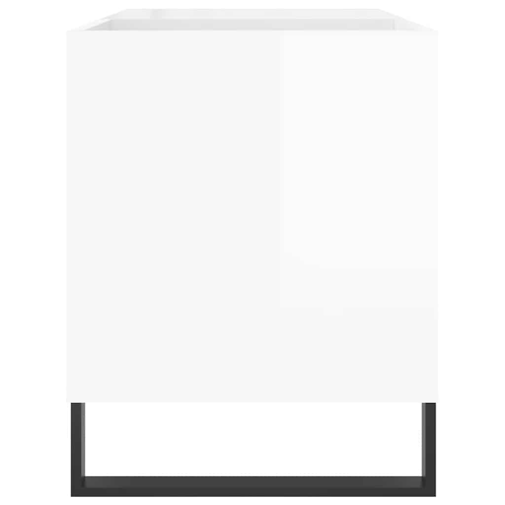 vinylskab 85x38x48 cm konstrueret træ hvid højglans