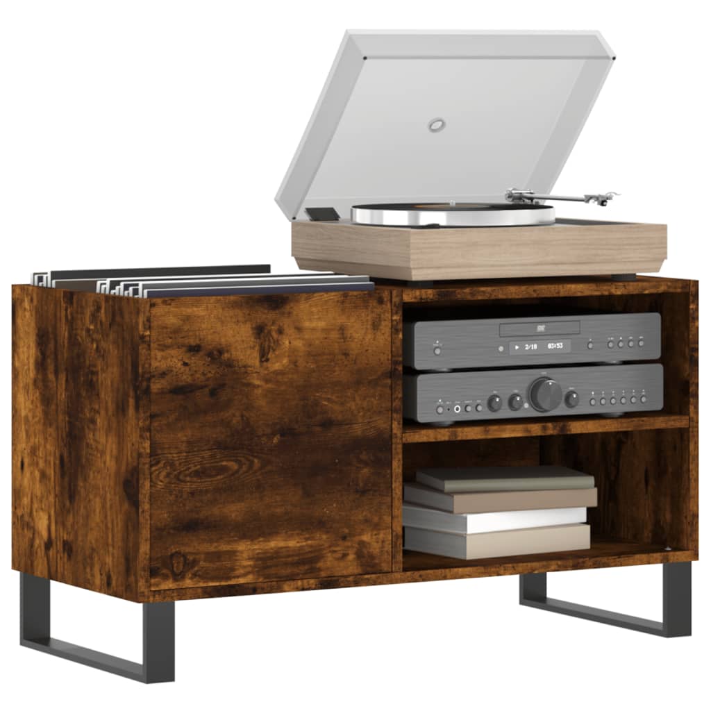 vinylskab 85x38x48 cm konstrueret træ røget sonoma-eg