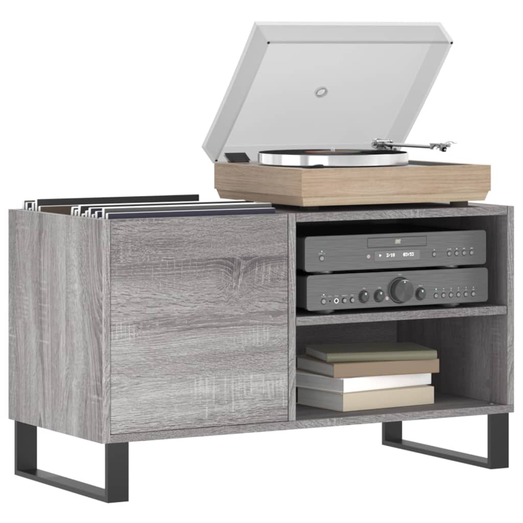 vinylskab 85x38x48 cm konstrueret træ grå sonoma-eg