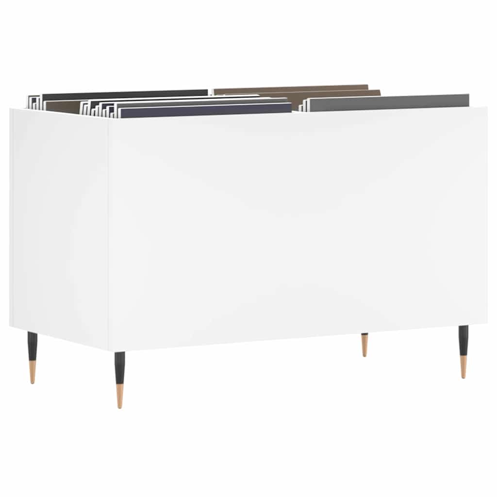 vinylskab 74,5x38x48 cm konstrueret træ hvid