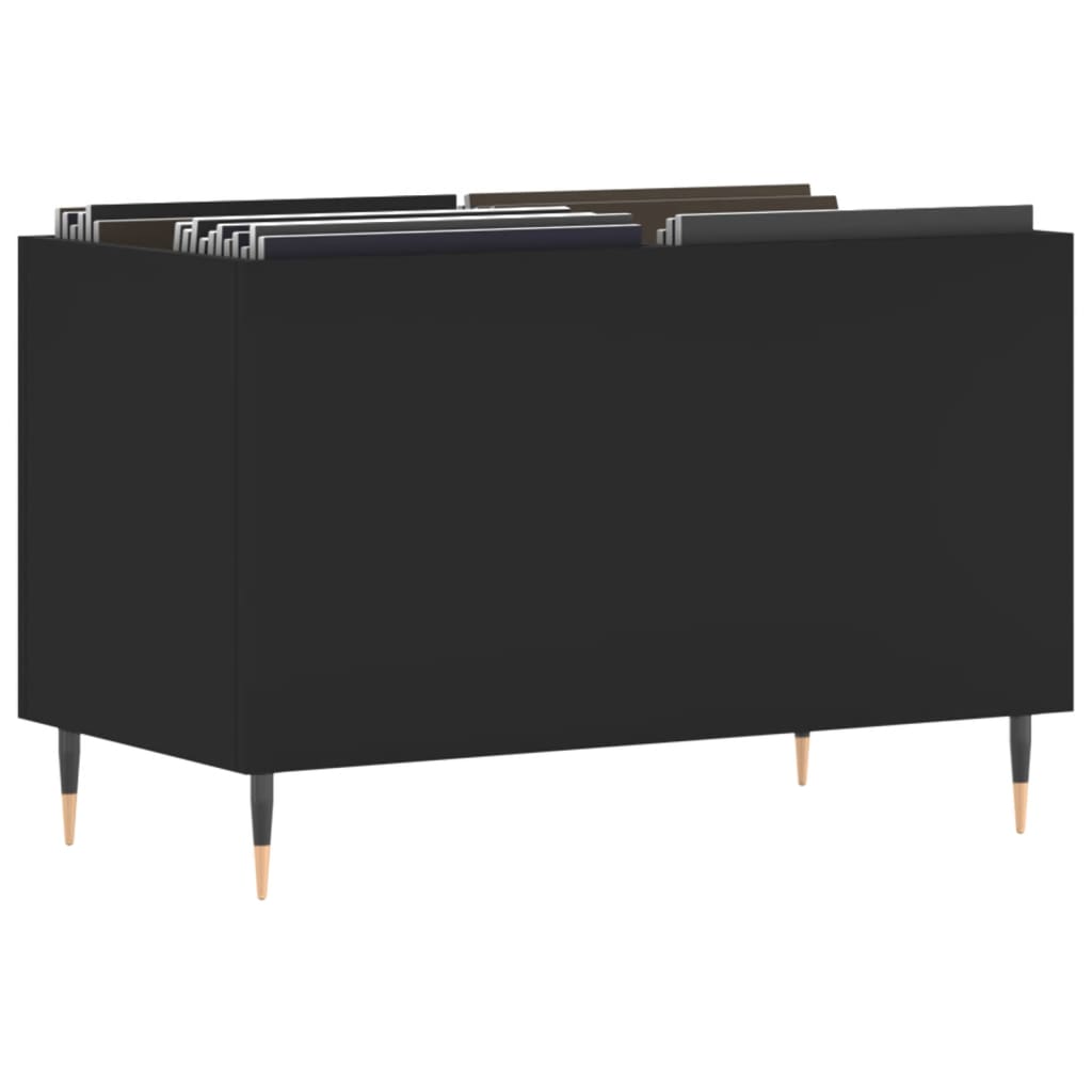 vinylskab 74,5x38x48 cm konstrueret træ sort