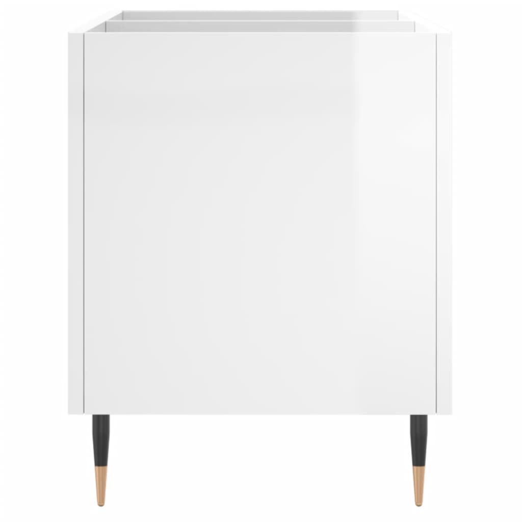 vinylskab 74,5x38x48 cm konstrueret træ hvid højglans