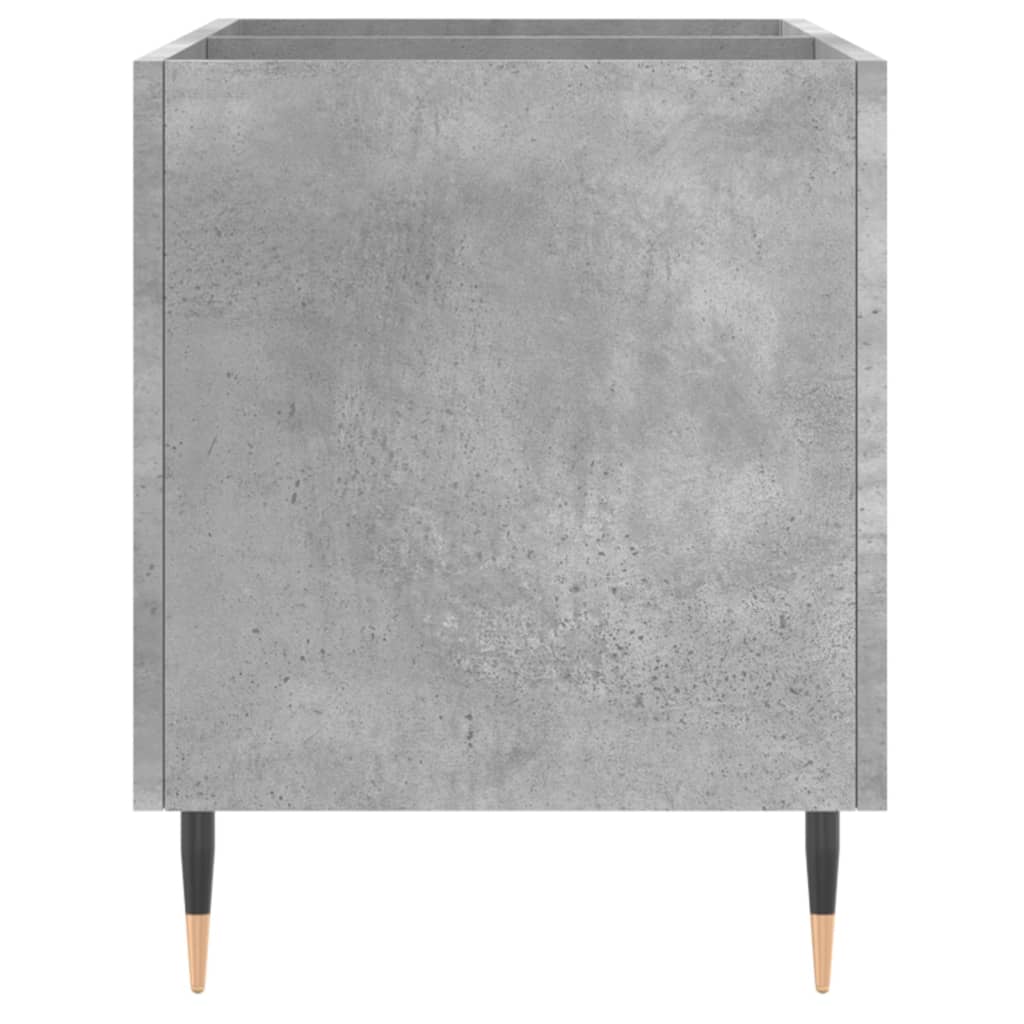 vinylskab 74,5x38x48 cm konstrueret træ betongrå