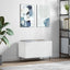 vinylskab 74,5x38x48 cm konstrueret træ hvid