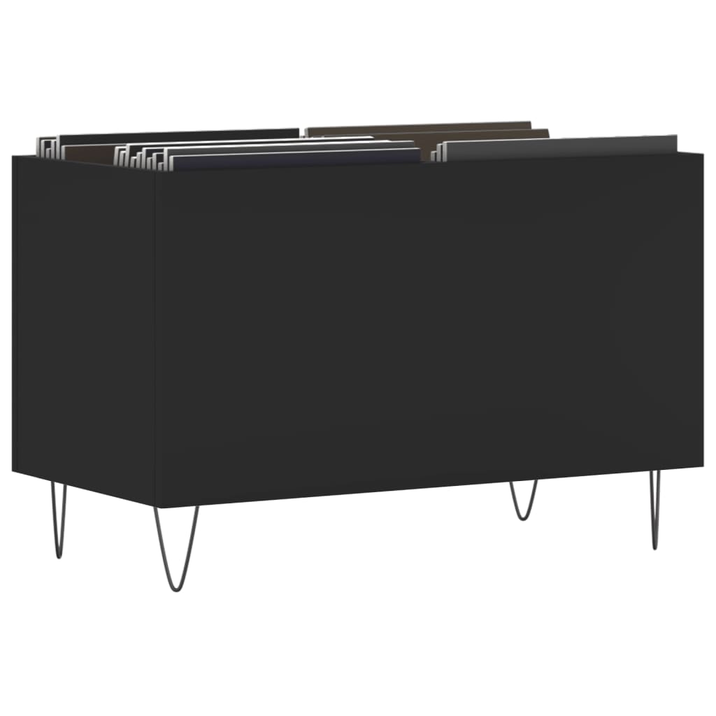 vinylskab 74,5x38x48 cm konstrueret træ sort