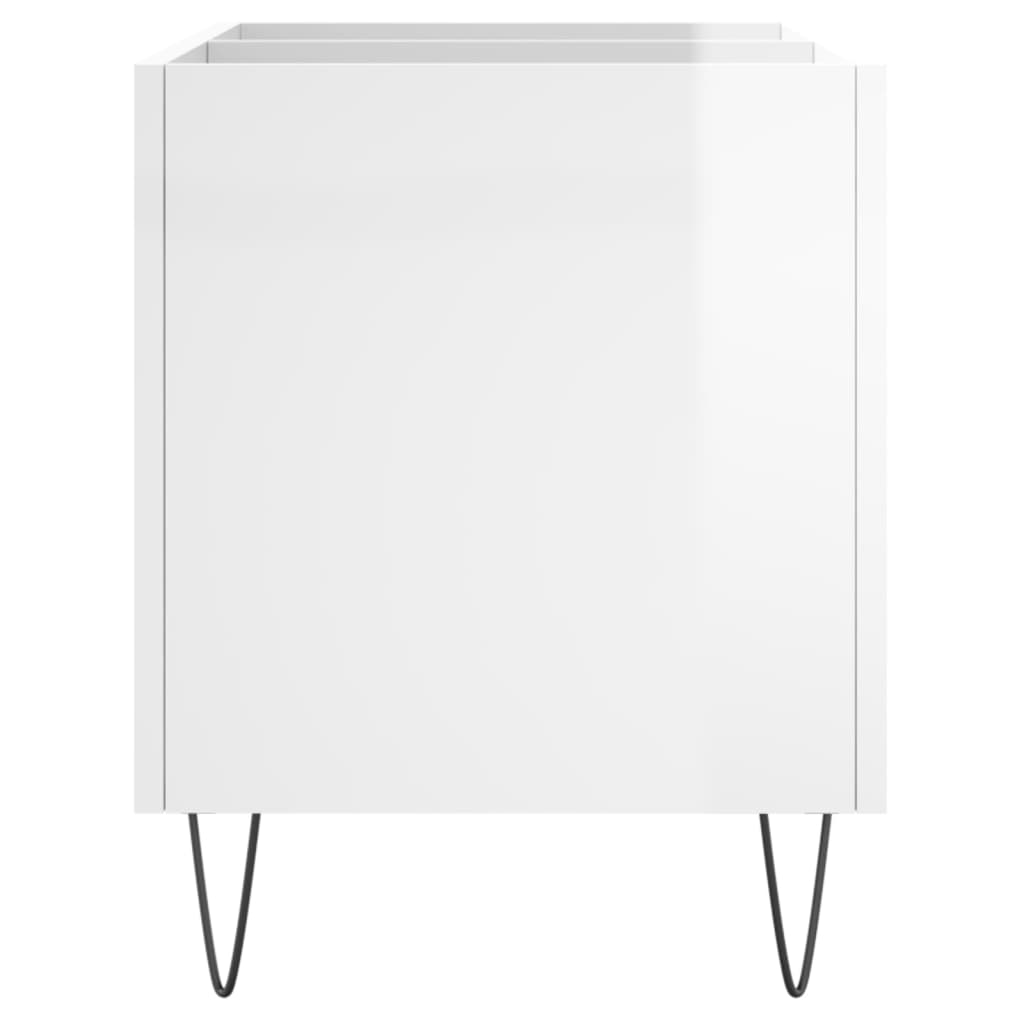 vinylskab 74,5x38x48 cm konstrueret træ hvid højglans