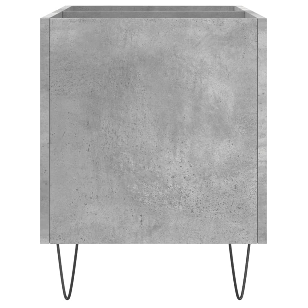 vinylskab 74,5x38x48 cm konstrueret træ betongrå